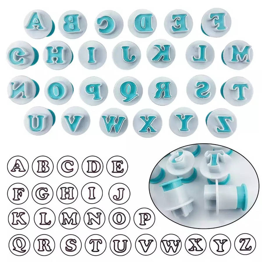 Small Upper case alphabet plunger cutter, +-32mm