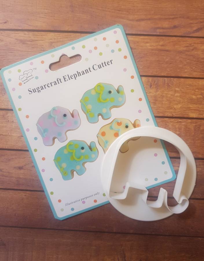 Elephant  plastic cookie cutter 6.5x5.5cm