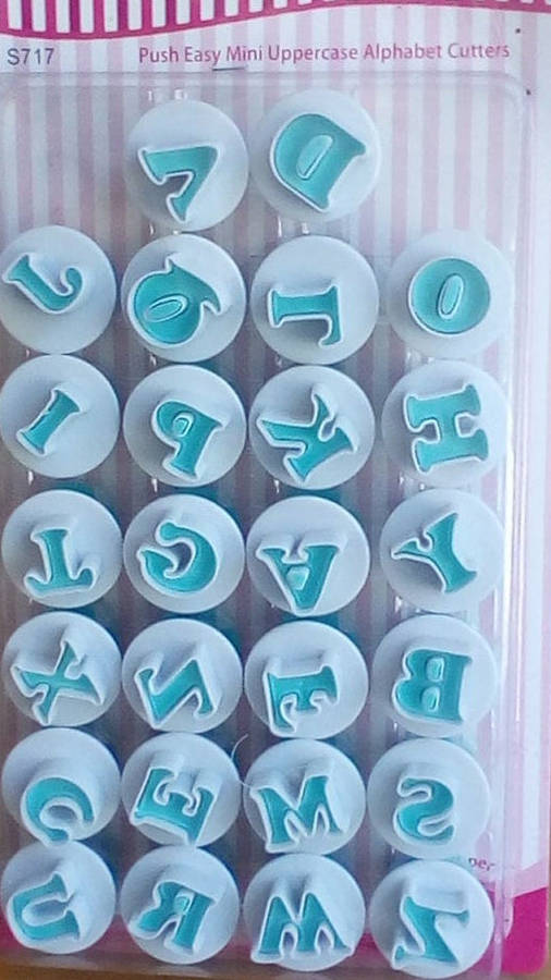 Small Upper case alphabet plunger cutter, +-32mm