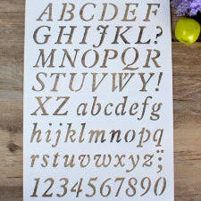 Alphabet A4 Stencil F