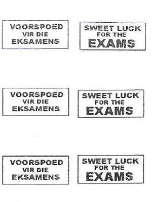 DD37  Hard Plastic Chocolate Mould Exams Plaque 7 x 3.4 x 0.5cm