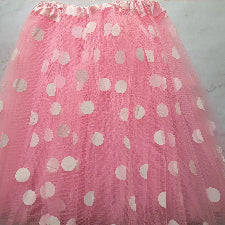 Adult Lady Tutu Skirt - Light Pink Polka Dot 40cm
