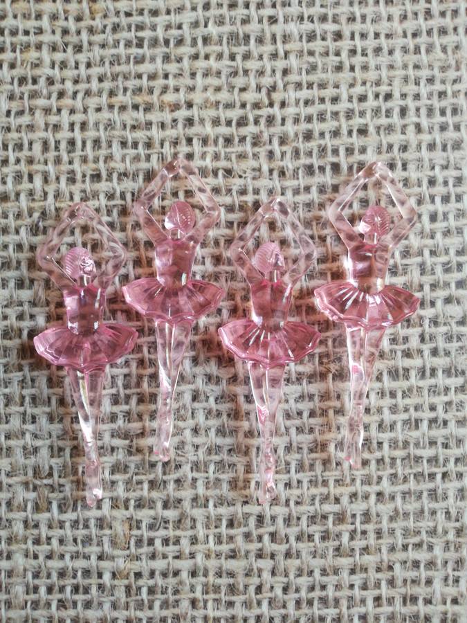 Ballerina cupcake topper 8x2.6cm 12pcs