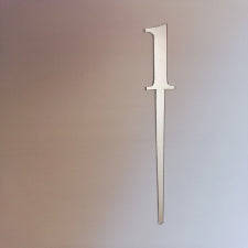Silver Number 1 acrylic mirror cake topper, 7cm
