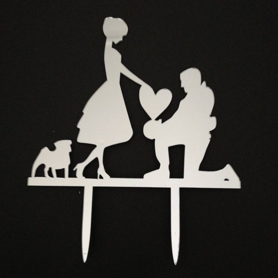 Nr71 Acrylic Cake Topper Mirror Silver