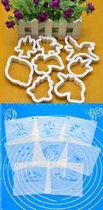 Unicorn plastic cookie cutter and stencil set, A