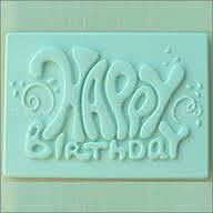 Silicone fondant Happy Birthday Plaque mould. Mould size 11x8cm