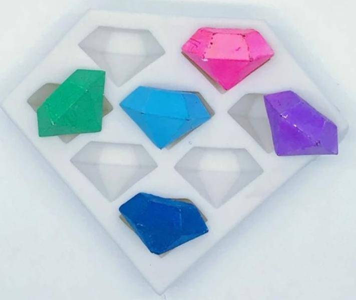 Silicone Mould Gem Stones Diamond, 2.7x1.7cm