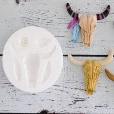 Buck bull head skull silicone mould, 3.5x4.5cm