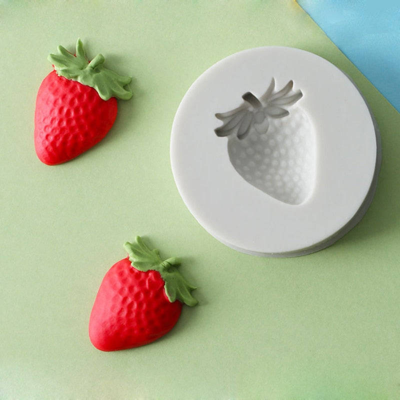 Strawberry Silicone mould, 2.7x3.5cm