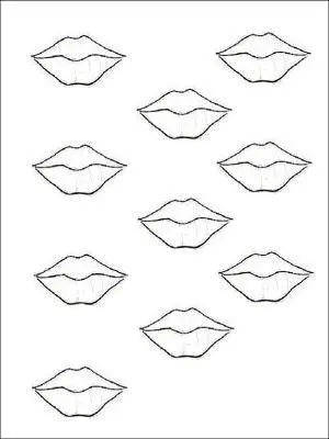 B113 Hard Plastic Chocolate Mould Valentine Lips