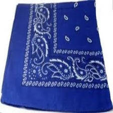 Skye blue headband / party bandana 54x54cm