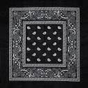 Black headband /  party bandana 54x54cm
