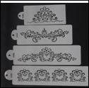Cake Decorating Stencil Scroll Border 4pc