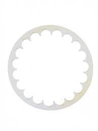 Frilly Plaque plastic fondant cutter