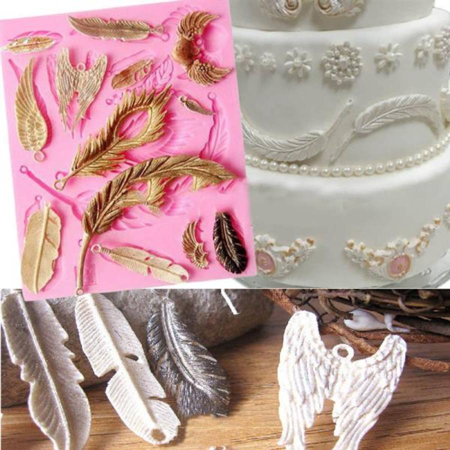 Feathers Silicone fondant mould