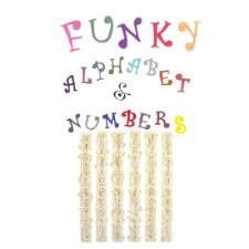 Fancy curly Alphabet and numbers fondant ruler cutter embosser, 3.5cm, Tappits