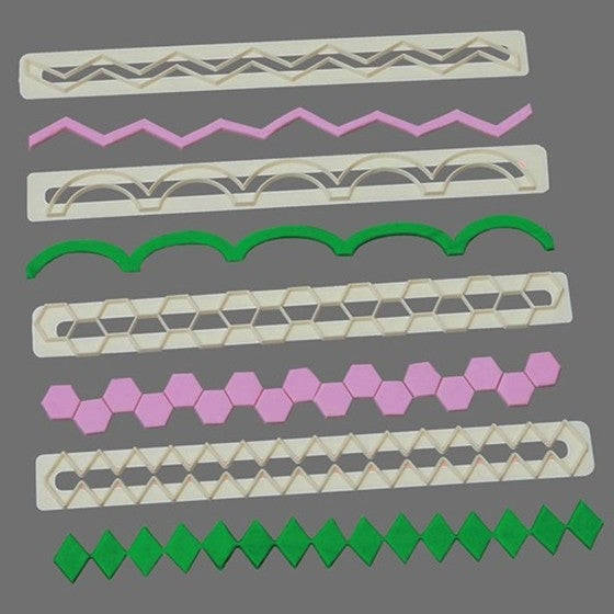 Geometric plastic tappits cutters