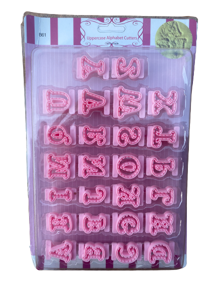 Alphabet Fondant Cookie Cutters (2.5cm) Alphabet