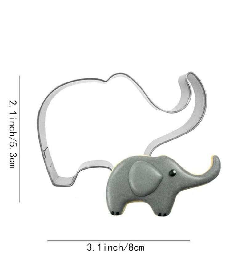 Metal Fondant elephant cookie cutter