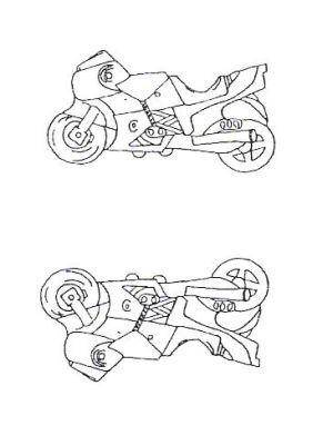 Hard Plastic Chocolate Mould Motorcycle