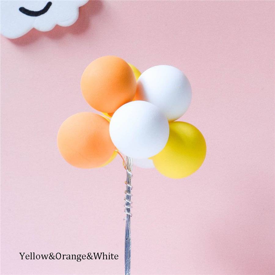 Cake Topper Polystyrene White Yellow And Orange
