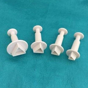 Small tiny Triangle Fondant plunger Cutter, 4 piece