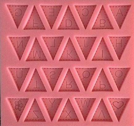 Silicone Mould Alphabet Flag Banner