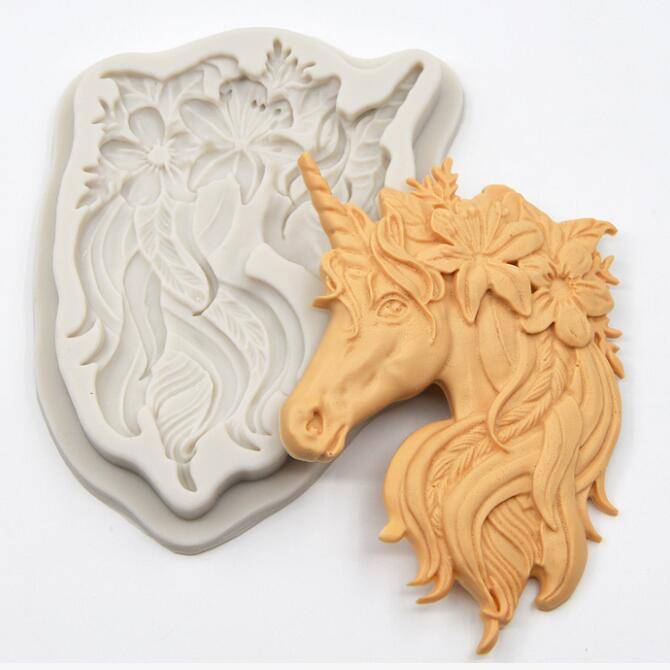 Unicorn head silicone mould