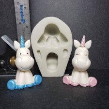Unicorn Donkey 3D silicone mould, body 4.5x3x2.5cm