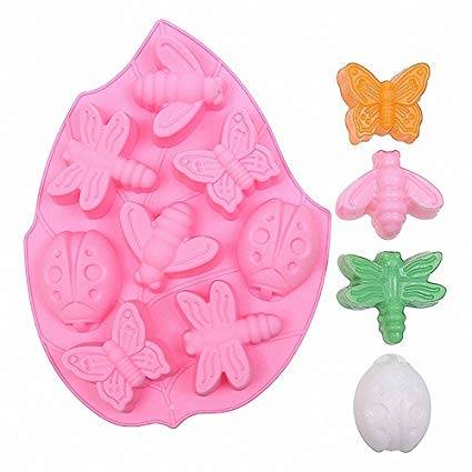 Butterfly, Ladybug, Bee, Dragonfly Silicone Soap Mould