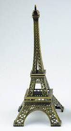 Metal eiffel tower ornament 14cm
