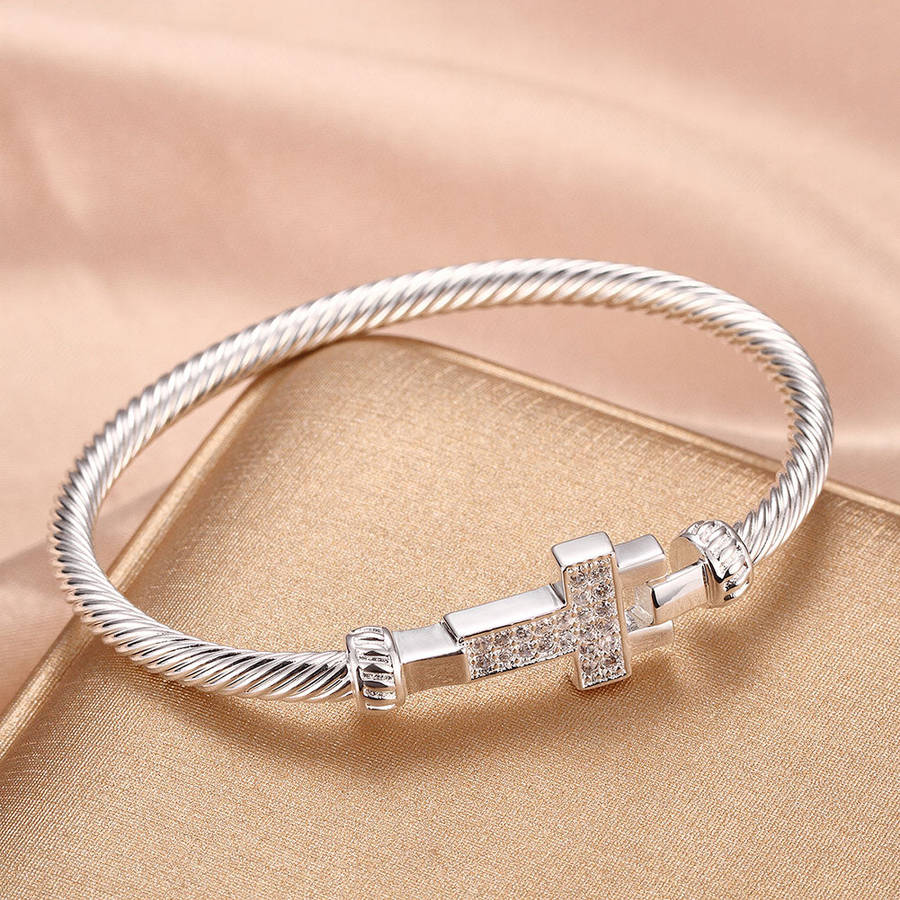 Silver Designer Bangle LSB249