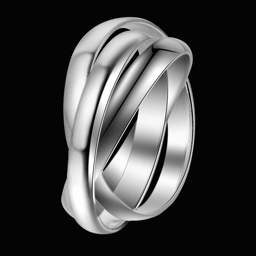 Lucky Silver - Silver Designer Russian Wedding Ring - LOCAL STOCK - LSR266