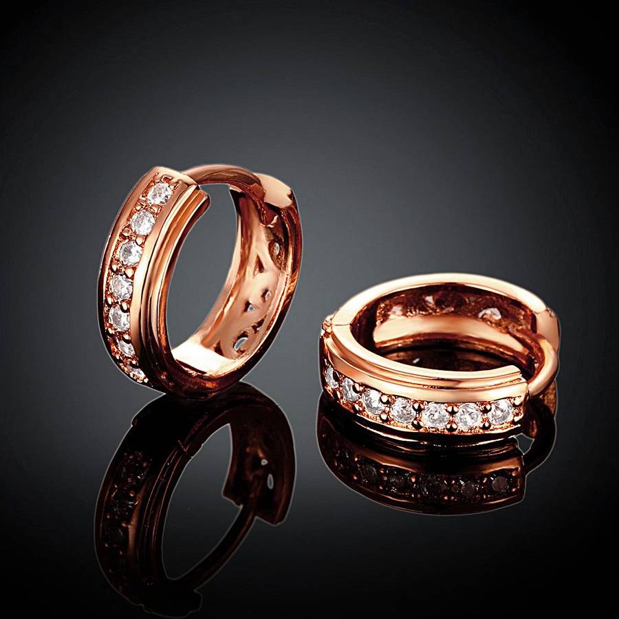 Rose Gold Earrings LSE008 - 1.5CM