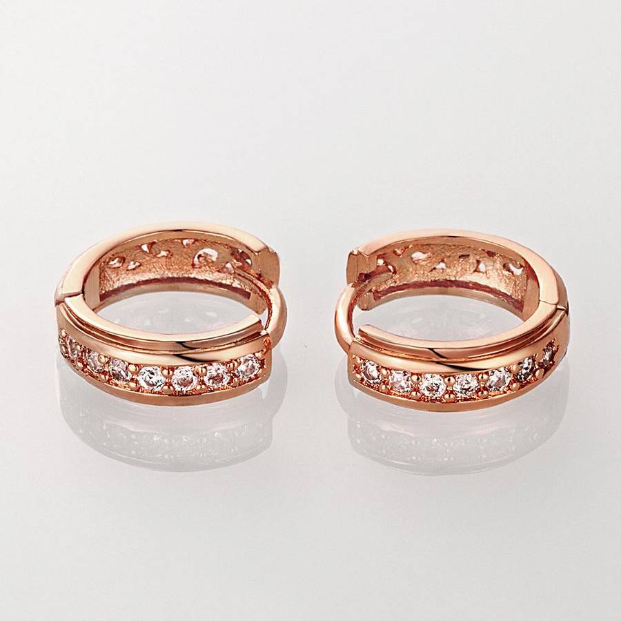 Rose Gold Earrings LSE008 - 1.5CM
