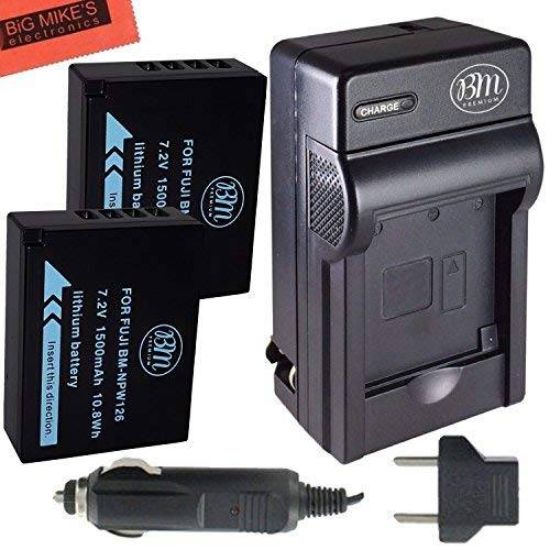 BM Premium 2 NP-W126S Batteries and Charger for Fujifilm FinePix X-A5, X-H1, X-A10, X100F, X-T10, X-