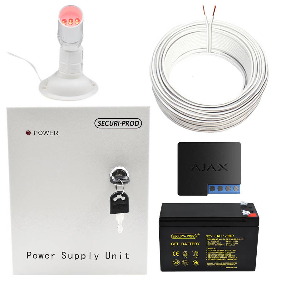 Ajax Alarm Status 12V LED Kit Including Battery Backup