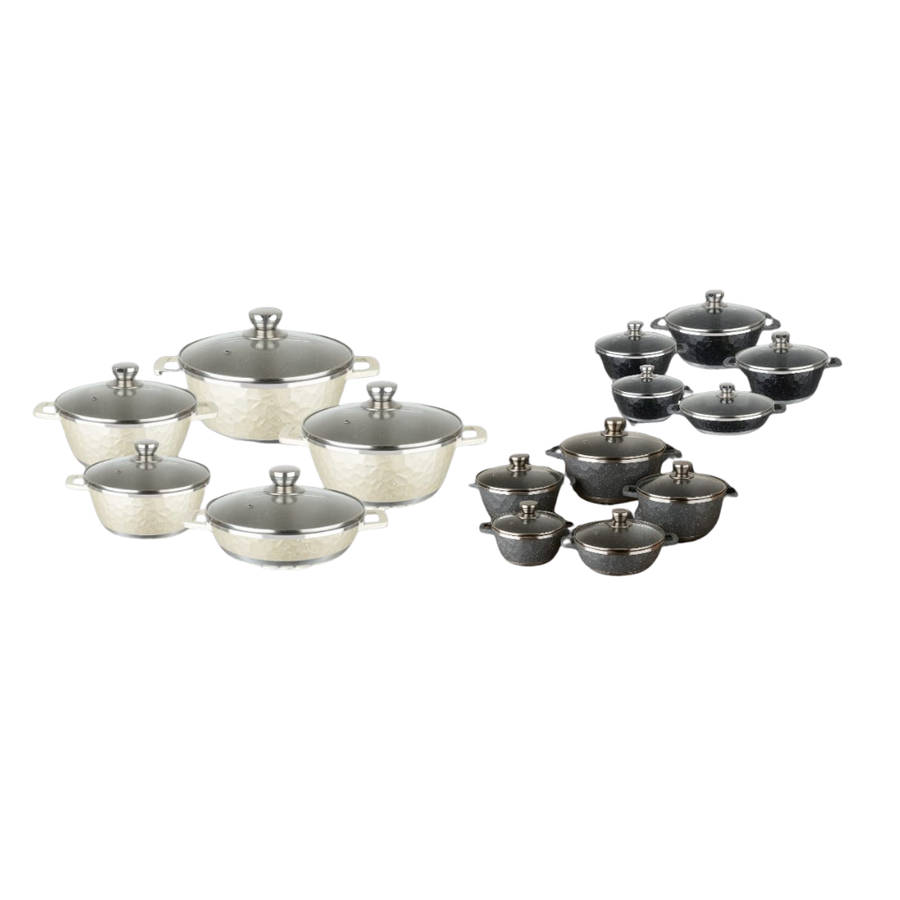 10 Piece Aluminium Pot Set - Moonrock