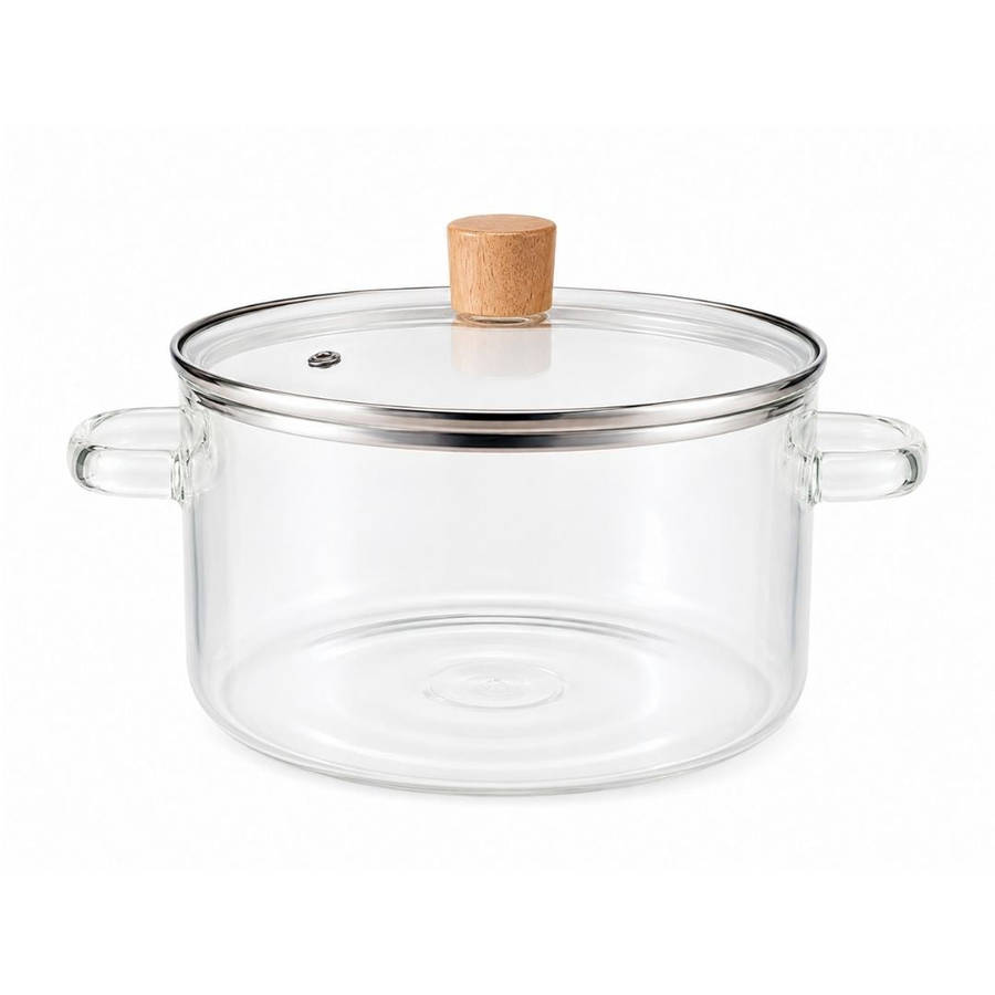 Cooking Pot - Transparent Glass - 3.5L