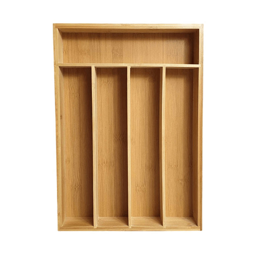 Bamboo Cutlery Holder / Drawer Divider - 5 Slot