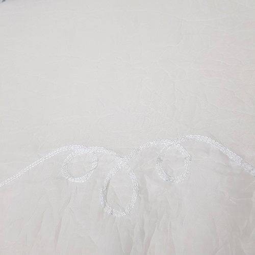 Ready Made Lace Sheer - Crushed Cornelly 5m - Cream