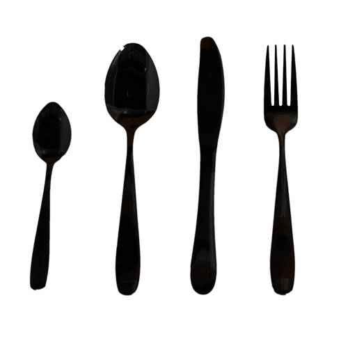 Cutlery - Black - 6pc - Full Set