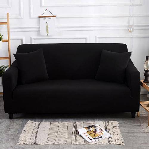 Sofa Covers - Printed - 8pc Set 2211 - Plain Black