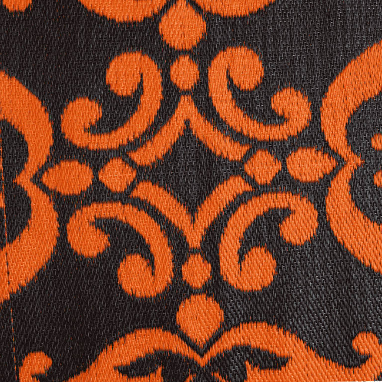 Carpet - Polyprop Floor Mat - Black & Orange