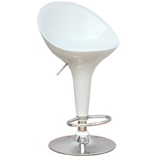 Bar Stool - Funnel - High Gloss - White