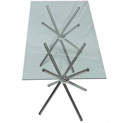 Cafe Table - Rectangle Glass Top Clear