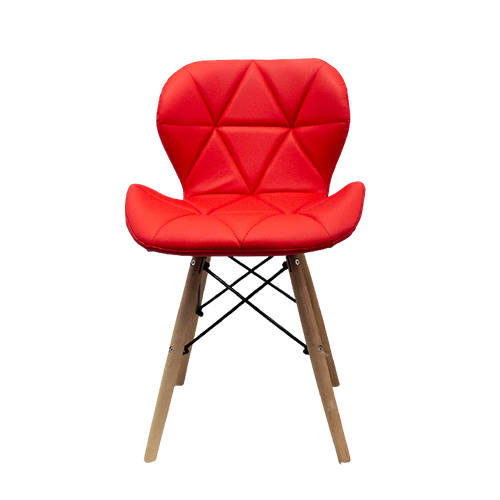 Chairs - Sofia Chair Wooden Leg - Red
