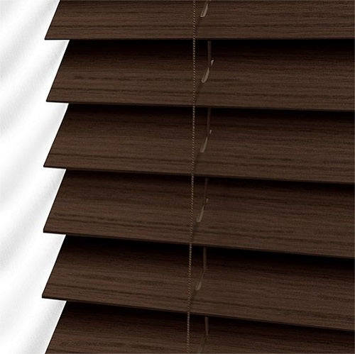 Faux Wood Blinds - Ready Made - 1000Wx1200H / Mahogany