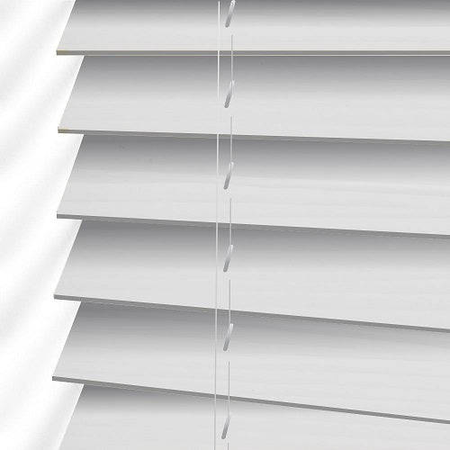Faux Wood Blinds - Ready Made - 600Wx900H / White
